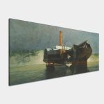 Canvas print Steamer with wheels adrift Prosalentis E. panoramic Framed canvas View 5