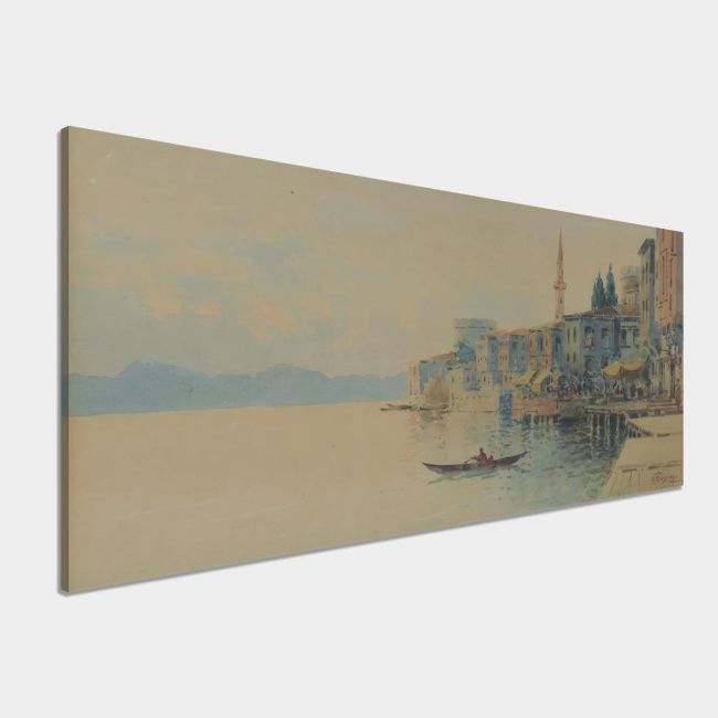 Canvas print Landscape from the Vosporus Prosalentis E. panoramic Framed canvas View 5
