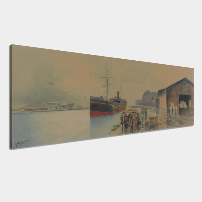 Canvas print The old Piraeus Prosalentis Emilios panoramic Framed canvas View 4