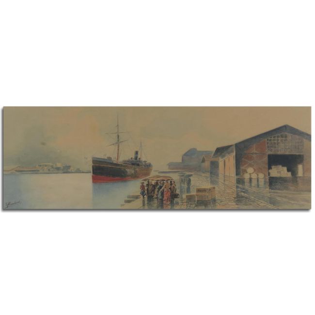 Canvas print The old Piraeus Prosalentis Emilios panoramic Framed canvas View 5
