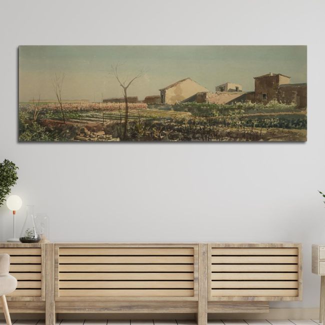 Canvas print Vegetable Garden Prosalentis Emilios panoramic Framed canvas View 2