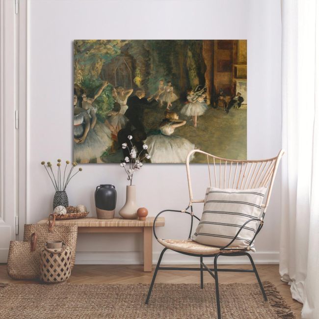 Canvas print The rehearsal of the ballet onstage, Degas E.