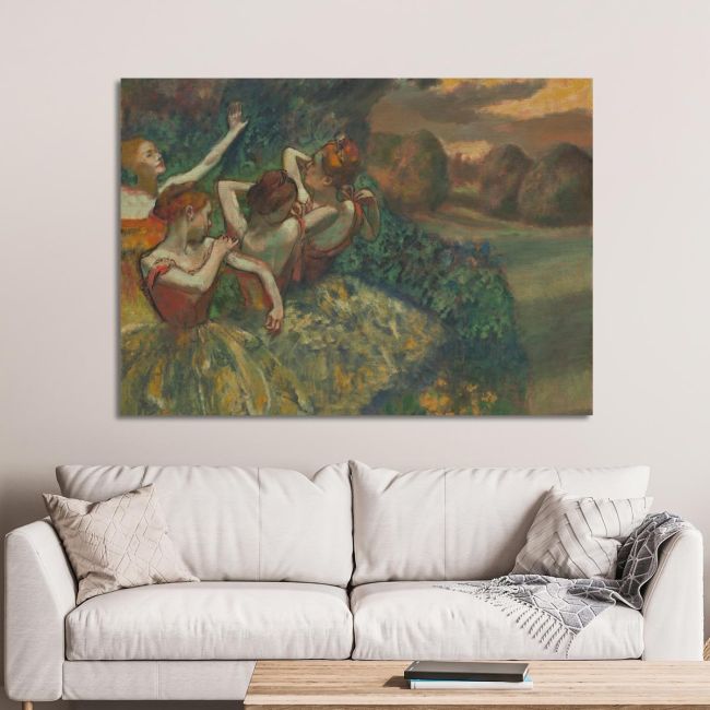 Πίνακας ζωγραφικής Four dancers, Degas E.