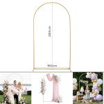 Μεταλλική Αψίδα Οβάλ Χρυσή 220 cm Όψη 1