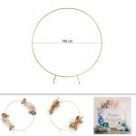 Μεταλλική Αψίδα μεγάλη Κυκλική Χρυσή 190 cm Όψη 1