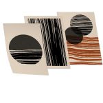 Lines and circles 3 panels Frameless print View 15