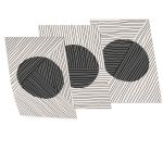Lines over circles 3 panels Frameless print View 15