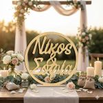 Αψίδα με ονόματα ζευγαριού, ξύλινα