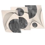 Mathematical lines 3 panels Frameless print View 15