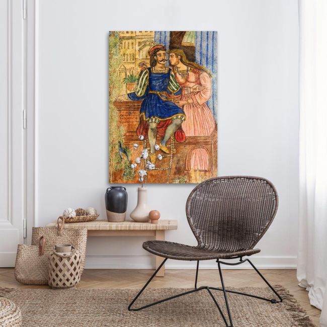 Canvas print Erotokritos and Aretousa I Theophilos Framed canvas View 3