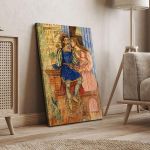 Canvas print Erotokritos and Aretousa I Theophilos Framed canvas View 4