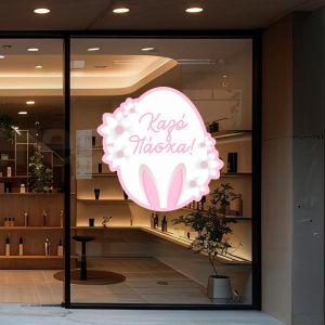 Window sticker, Easter egg with flowers 2