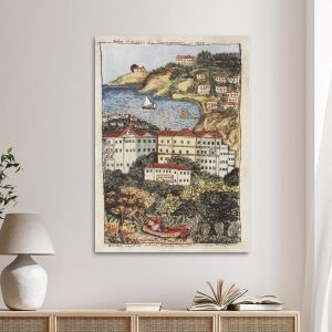 Canvas print Orchard by the river Theophilos Framed canvas View 1