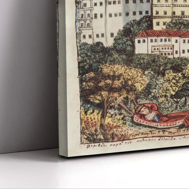 Canvas print Orchard by the river Theophilos Framed canvas View 5