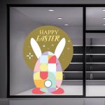 Αυτοκόλλητο βιτρίνας Easter Egg Bunny Όψη 1