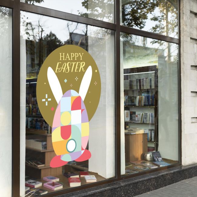 Window sticker Easter Floral Egg View 2