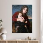 Canvas print Mother with child Gyzis N. Framed canvas View 1