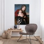 Canvas print Mother with child Gyzis N. Framed canvas View 3