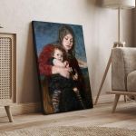 Canvas print Mother with child Gyzis N. Framed canvas View 4