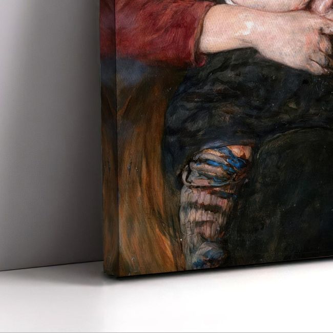 Πίνακας ζωγραφικής Μάνα με παιδί Γύζης Ν. Καμβάς τελαρωμένος Όψη 5