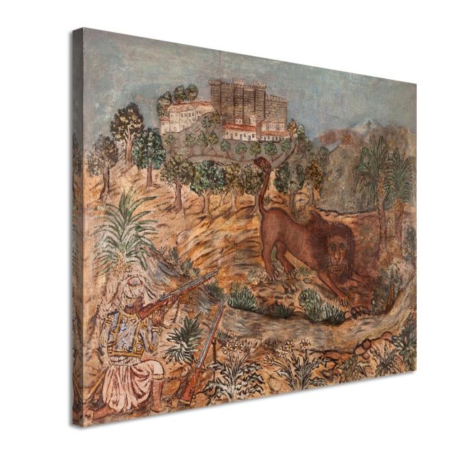 Canvas print The Lion Hunt Theophilοs Framed canvas View 4
