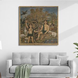 Canvas print Adam and Eve square Theofilos Framed canvas View 1