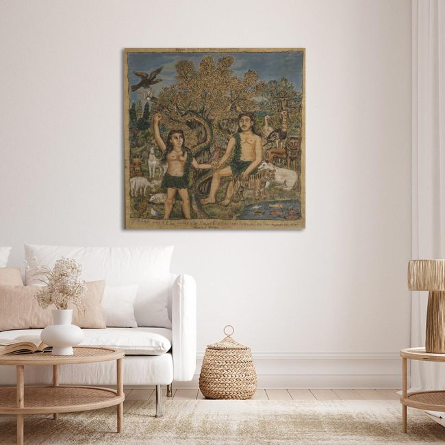Canvas print Adam and Eve square Theofilos Framed canvas View 4