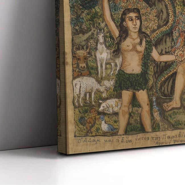 Canvas print Adam and Eve square Theofilos Framed canvas View 6