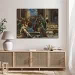 Canvas print Christ driving the money changers from the temple remastered El Greco Framed canvas View 2
