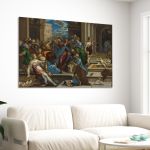Canvas print Christ driving the money changers from the temple remastered El Greco Framed canvas View 3