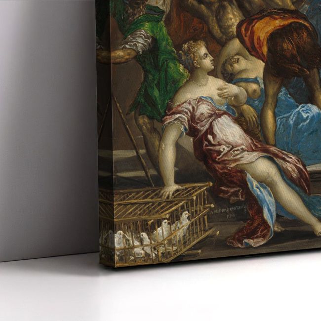 Canvas print Christ driving the money changers from the temple remastered El Greco Framed canvas View 5