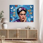 Canvas print Frida with butterflies Framed canvas View 2