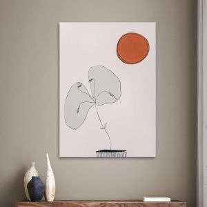 Canvas print Orange sum gray flower Framed canvas View 1