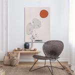 Canvas print Orange sum gray flower Framed canvas View 3