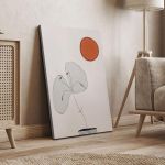 Canvas print Orange sum gray flower Framed canvas View 4