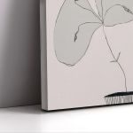 Πίνακας ζωγραφικής Orange sum gray flower Καμβάς τελαρωμένος Όψη 5