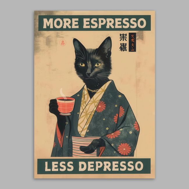 More espresso less depresso poster Frameless print View 15