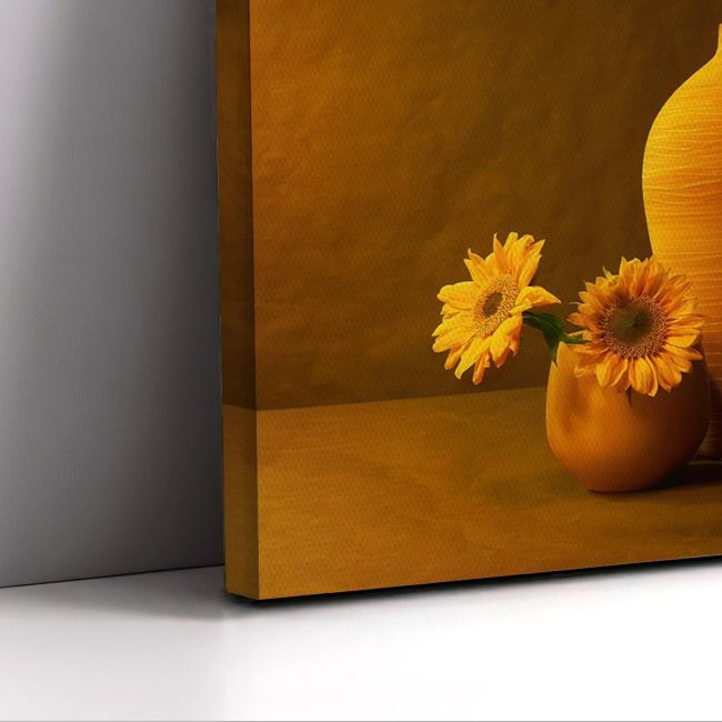 Canvas print Sunflower in vase Framed canvas View 5