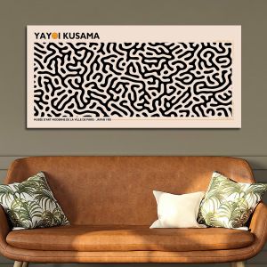 Canvas print Shapes reart (original YAYOI Kusama) Framed canvas View 1