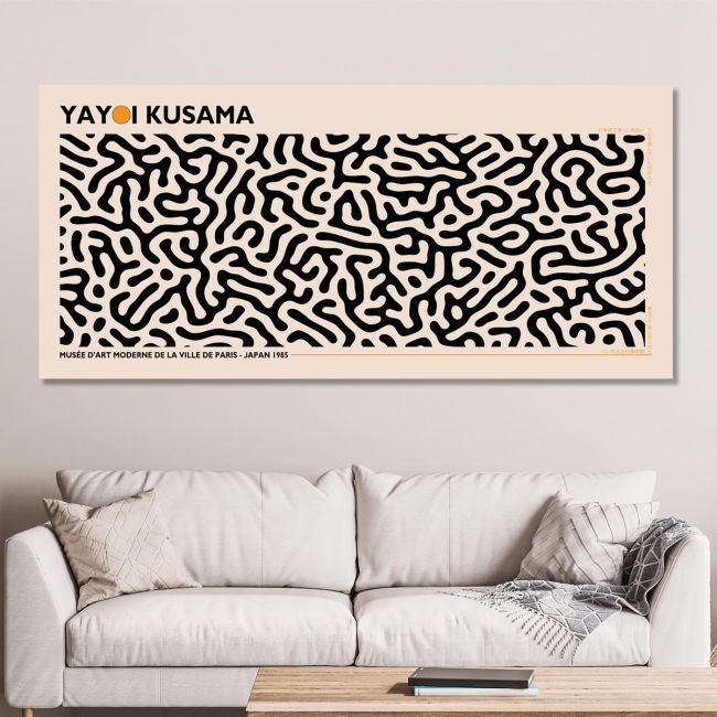 Πίνακας ζωγραφικής Shapes reart (original YAYOI Kusama) πανοραμικός Καμβάς τελαρωμένος Όψη 2