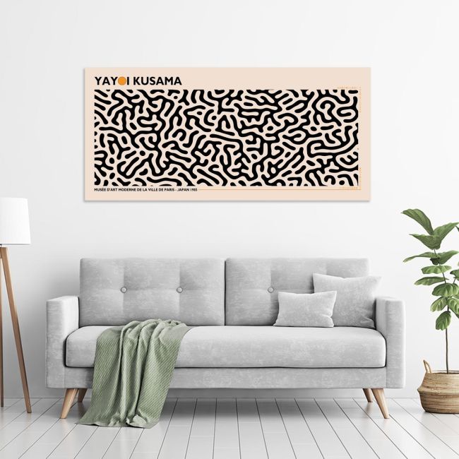 Πίνακας ζωγραφικής Shapes reart (original YAYOI Kusama) πανοραμικός Καμβάς τελαρωμένος Όψη 3