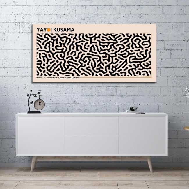 Πίνακας ζωγραφικής Shapes reart (original YAYOI Kusama) πανοραμικός Καμβάς τελαρωμένος Όψη 4