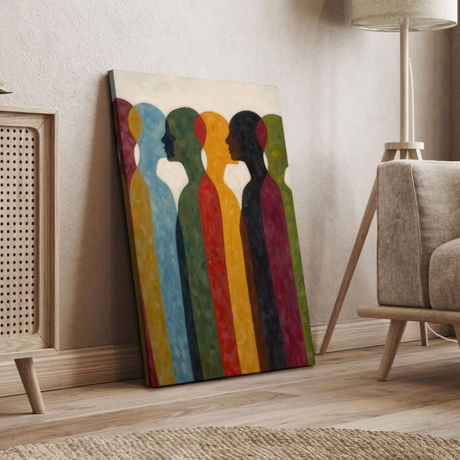 Πίνακας σε καμβά Human interaction Καμβάς τελαρωμένος Όψη 4