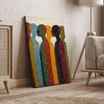 Πίνακας σε καμβά Human interaction Καμβάς τελαρωμένος Όψη 4