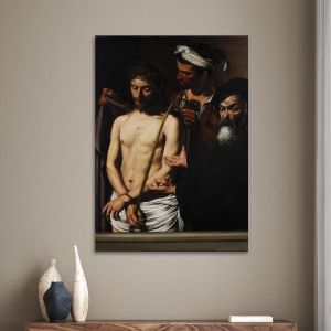 Πίνακας ζωγραφικής  Ιδού ο Άνθρωπος Caravaggio Καμβάς τελαρωμένος Όψη 1