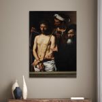 Πίνακας ζωγραφικής  Ιδού ο Άνθρωπος Caravaggio Καμβάς τελαρωμένος Όψη 1