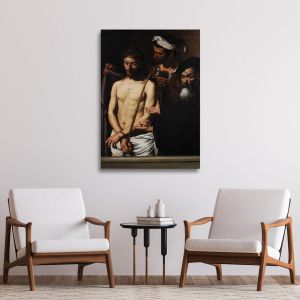 Πίνακας ζωγραφικής  Ιδού ο Άνθρωπος Caravaggio Καμβάς τελαρωμένος Όψη 1 2