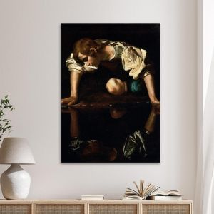 Canvas print Narcissus Caravaggio Framed canvas View 1