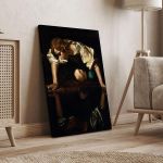 Canvas print Narcissus Caravaggio Framed canvas View 4