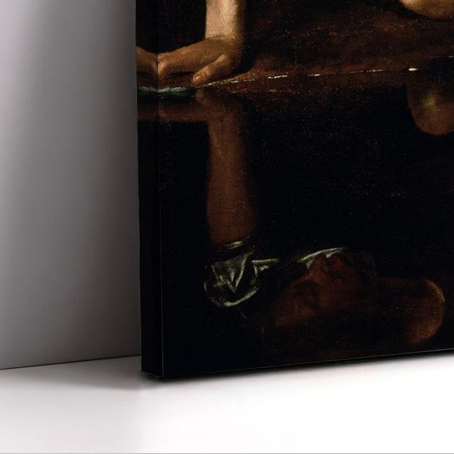 Πίνακας ζωγραφικής  Νάρκισσος Caravaggio Καμβάς τελαρωμένος Όψη 5